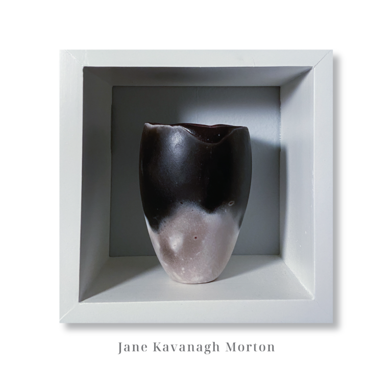 Tall Slender Black and White Pot – Jane Kavanagh Morton – Delaware Artist Tall Slender Black and White Pot - Jane Kavanagh Morton - Delaware Artist